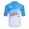Maglia 2024 Decathlon Ag2r Manica Corta Blu Bianco